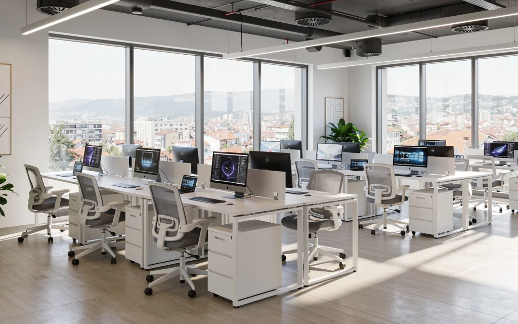Bureaux d'une entreprise technologique en Bulgarie, symbole de l'économie de services
